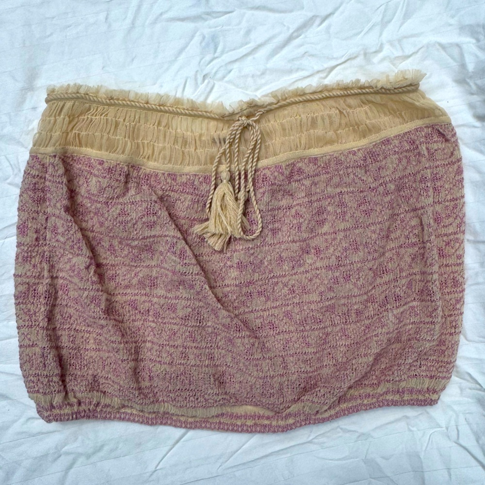 Pink and Beige Free People Tube Top